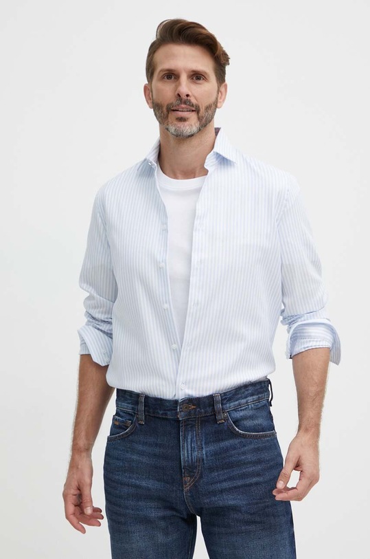 Πουκάμισο Michael Kors με ελαστάν μπλε MK0DS01227