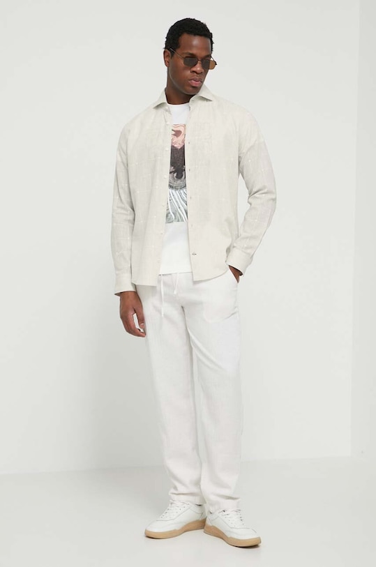 Одяг Сорочка з льону Joop! Pai 30041416 бежевий