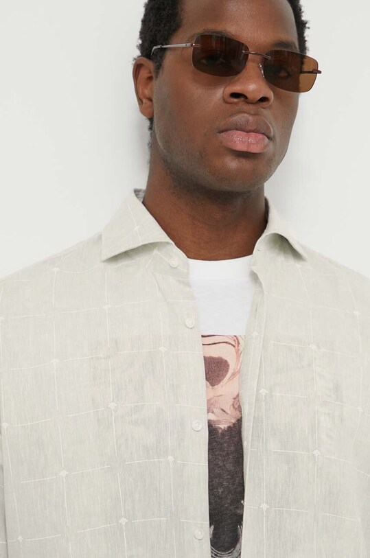 Сорочка з льону Joop! Pai 30041416 бежевий