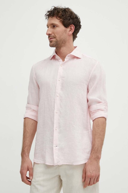 Joop! koszula lniana Pai różowy 30041389