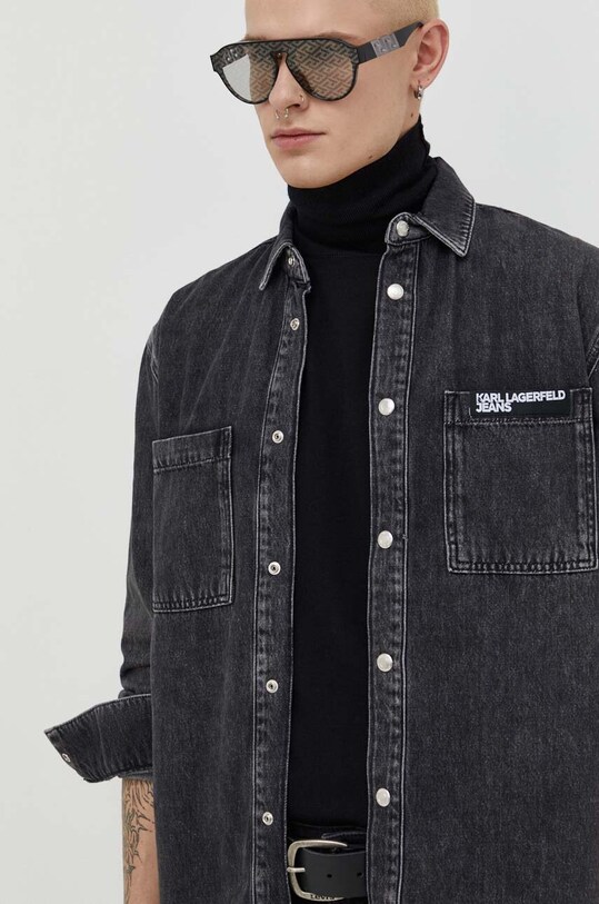 Karl Lagerfeld Jeans koszula jeansowa 240D1600 szary