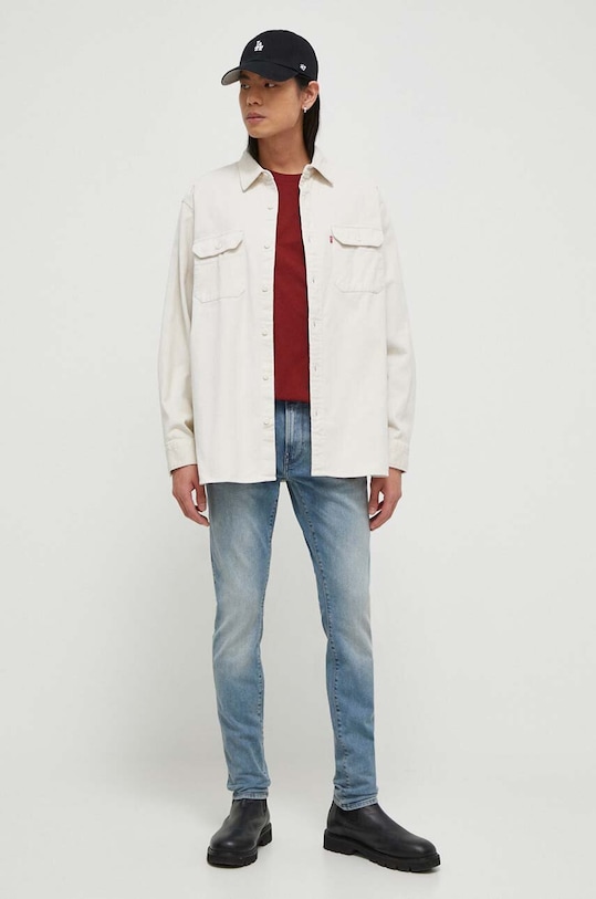 Levi's koszula bawełniana 19573 beżowy AW24
