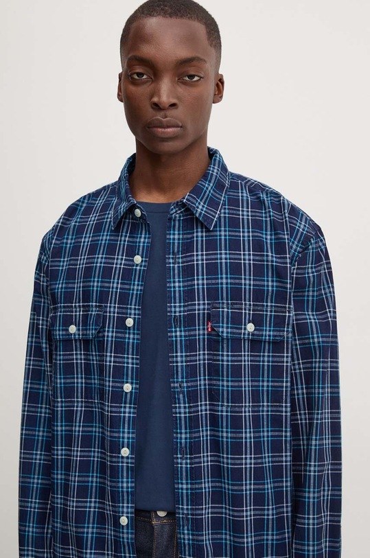 Levi's koszula bawełniana granatowy 19573