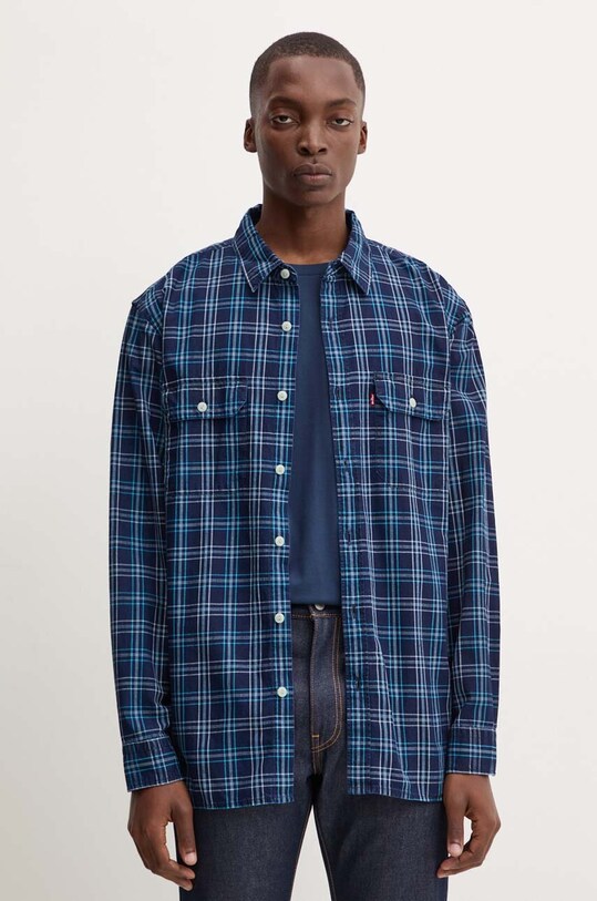 Levi's camasa din bumbac cu modele albastru 19573