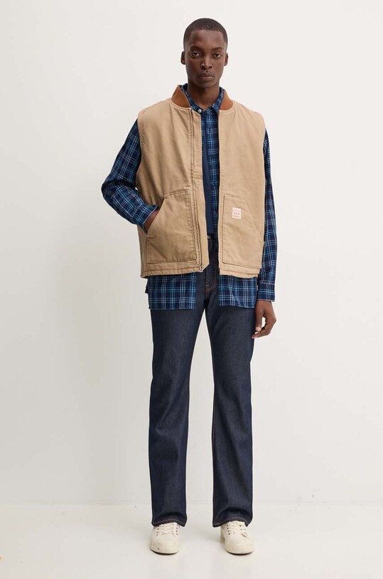 Levi's camasa din bumbac 19573 albastru AW24