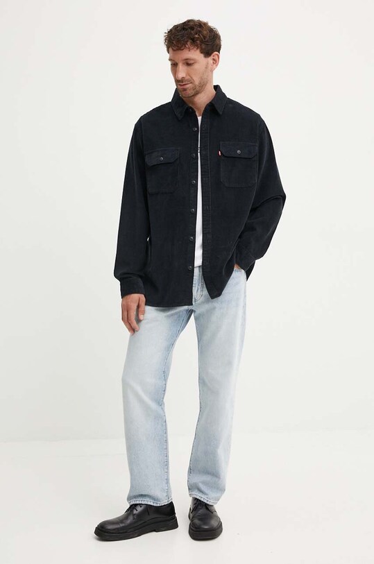 Levi's camasa din bumbac 19573 bleumarin AW24