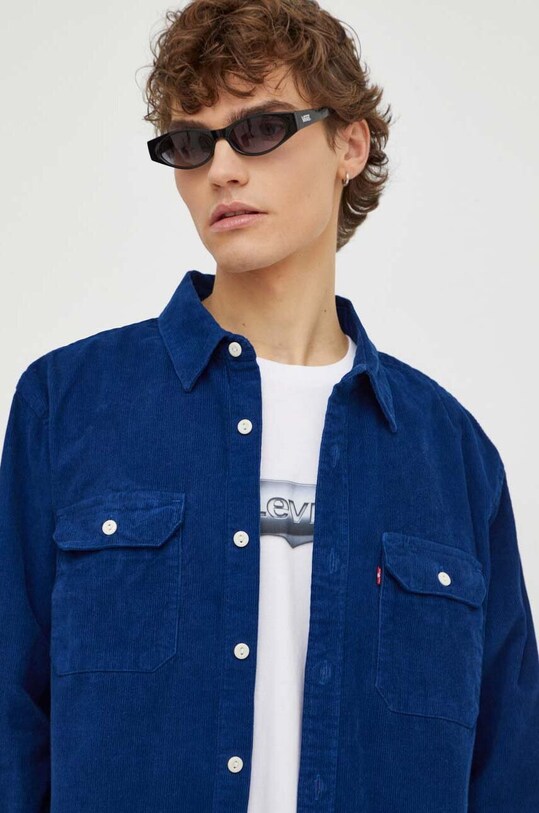 Levi's camasa din bumbac 19573 bleumarin