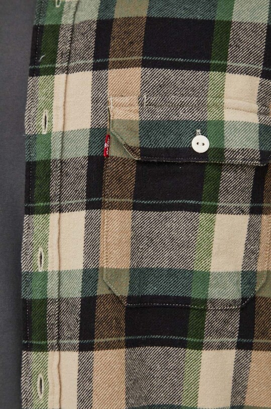 Levi's koszula bawełniana 19573 zielony AW24