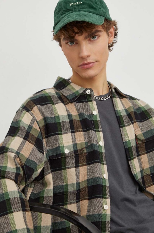 Levi's camasa din bumbac 19573 verde