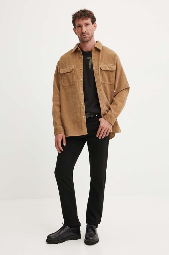 Bavlněná košile Levi's 19573 béžová AW24