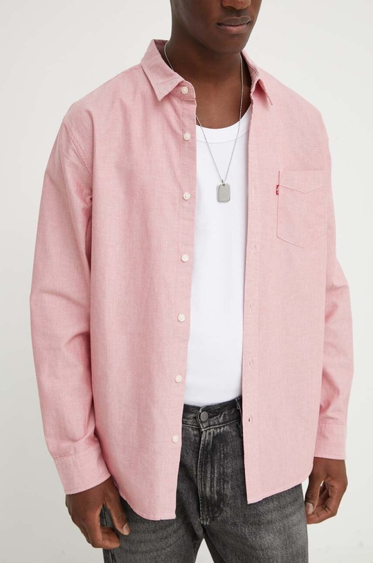 Levi's koszula bawełniana 85746 różowy