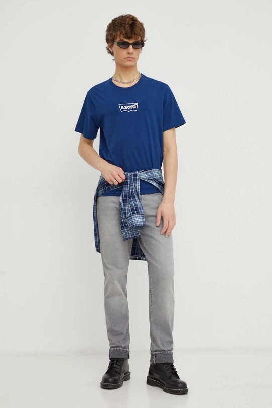 Odjeća Pamučna košulja Levi's 85746 mornarsko plava