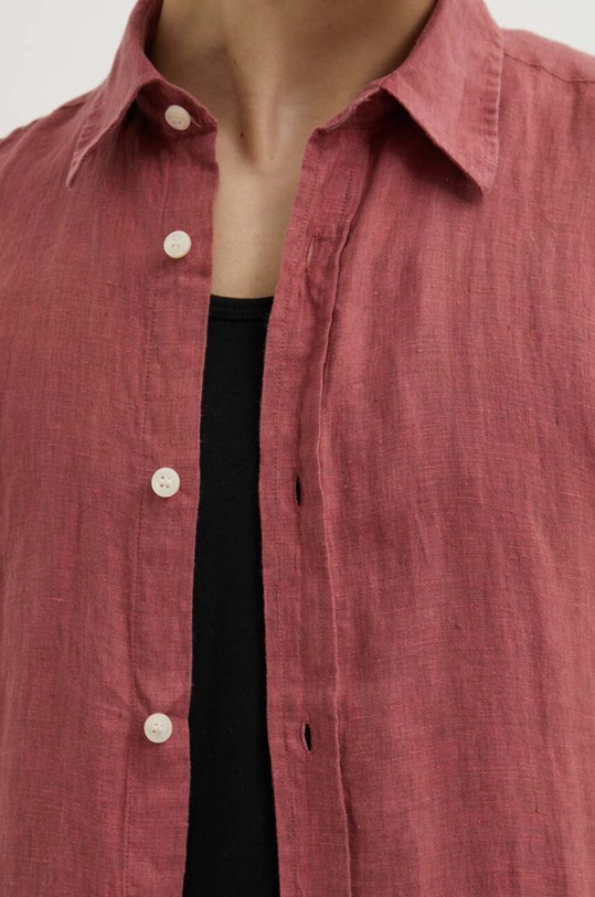 Ľanová košeľa Tiger Of Sweden Spenser T69002017 ružová