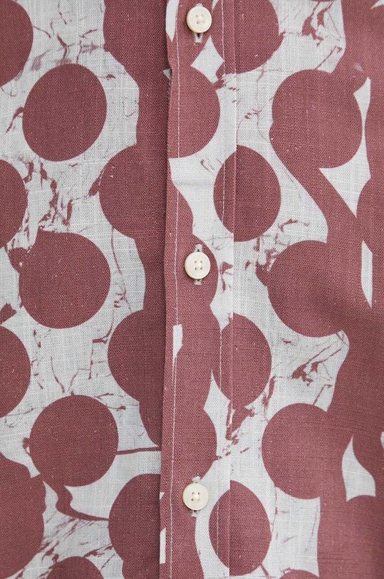 Tiger Of Sweden koszula z domieszką lnu Lowan T72292003 bordowy