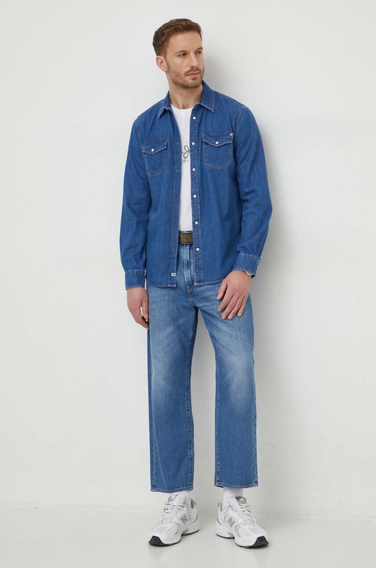 Pepe Jeans koszula HAMMOND PM307509HT8 granatowy SS24