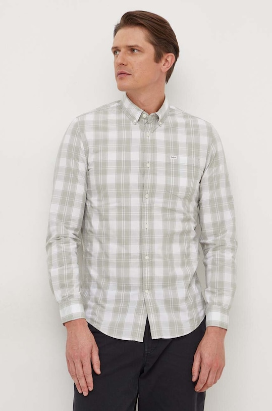 Pepe Jeans koszula bawełniana PARKER PM308268 zielony