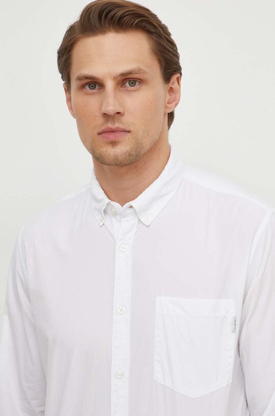 Хлопковая рубашка Pepe Jeans Prince casual белый PM308270
