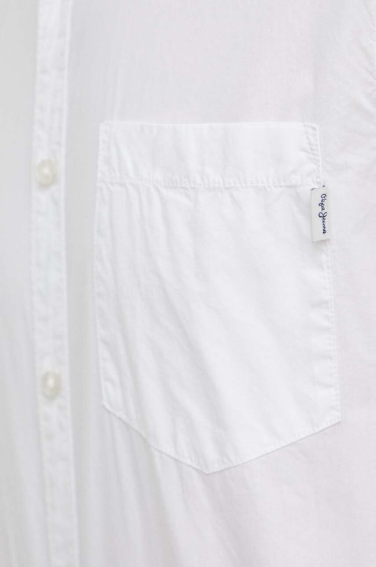 Βαμβακερό πουκάμισο Pepe Jeans Prince PRINCE PM308270 λευκό SS24