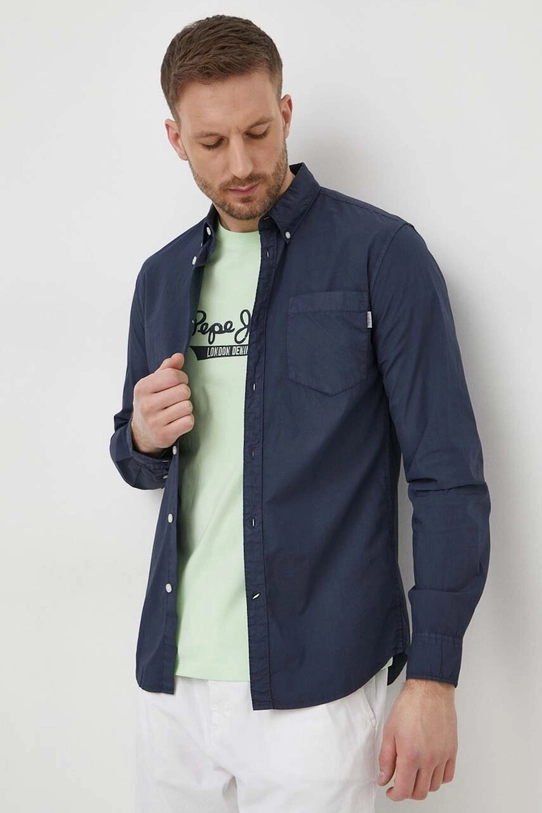 Pepe Jeans koszula bawełniana Prince bawełna granatowy PM308270