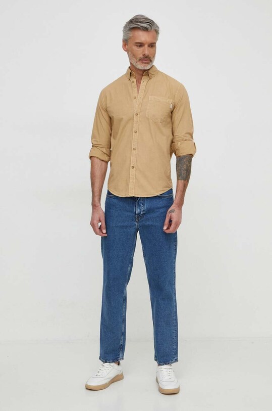 Pepe Jeans pamut ing Prince PM308270 bézs SS24