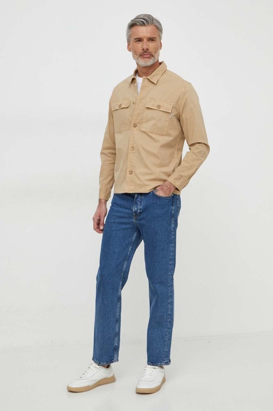 Pepe Jeans koszula LELE PM308272 beżowy SS24
