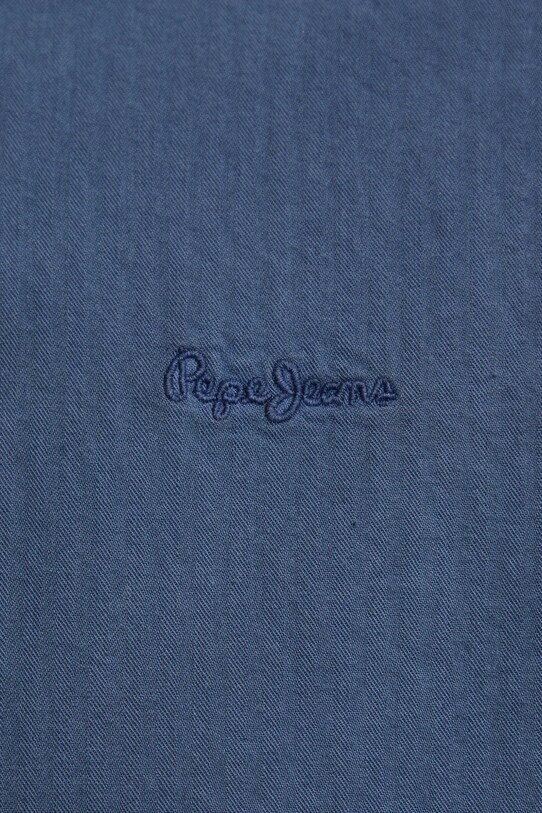 Pepe Jeans camasa din bumbac PM308274 albastru SS25