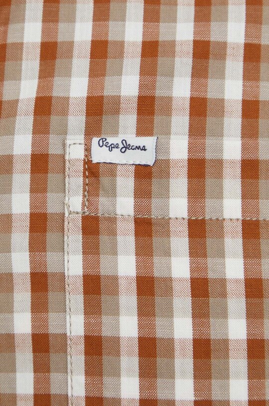 Хлопковая рубашка Pepe Jeans PAXTON PM308282 бежевый SS24