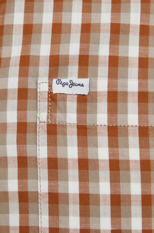 Βαμβακερό πουκάμισο Pepe Jeans PAXTON PM308282 μπεζ SS24