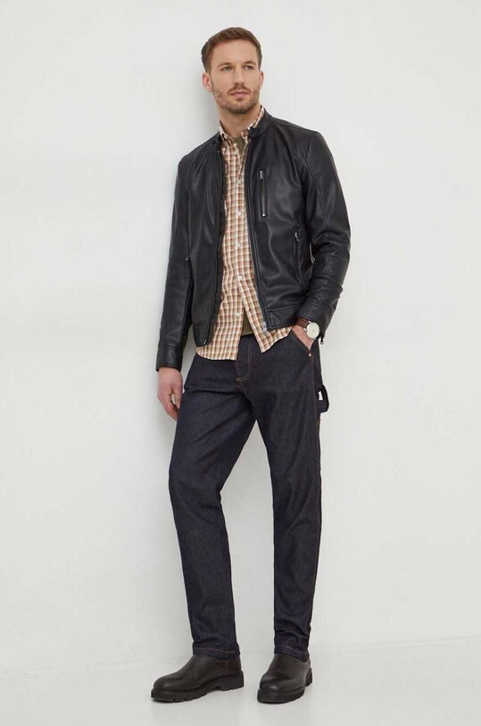 Одежда Хлопковая рубашка Pepe Jeans PAXTON PM308282 бежевый