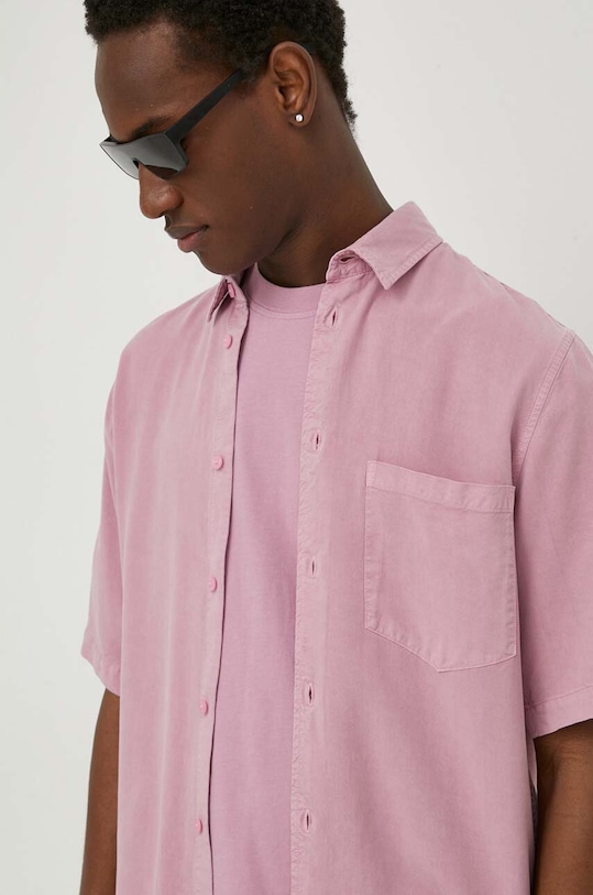 Košeľa Samsoe Samsoe SATARO M24100051 ružová