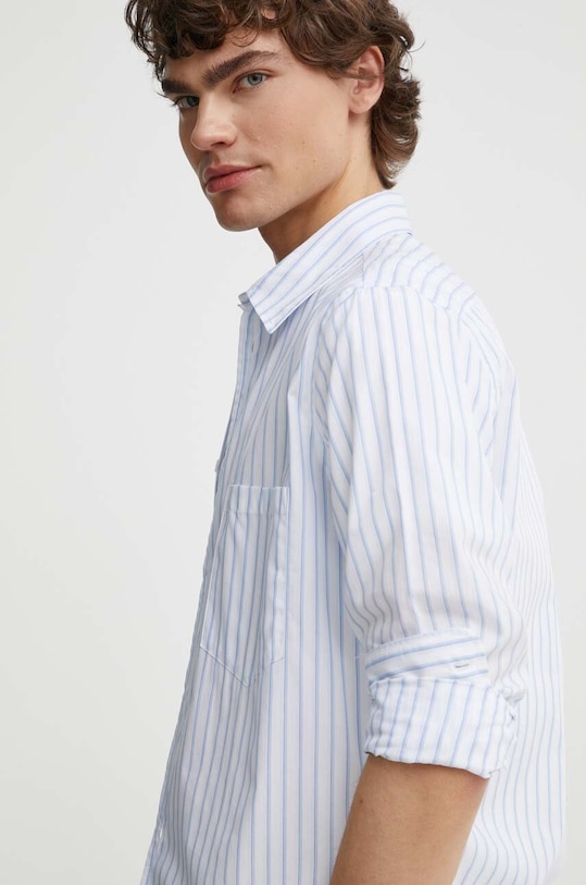 Хлопковая рубашка Samsoe Samsoe SALIAM узор голубой M24100038