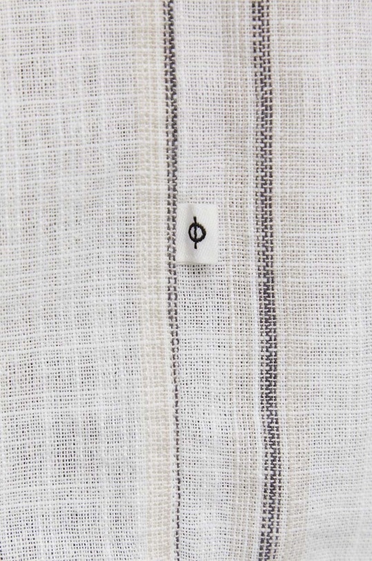 Риза с лен Samsoe Samsoe LIAM M22100012 бял