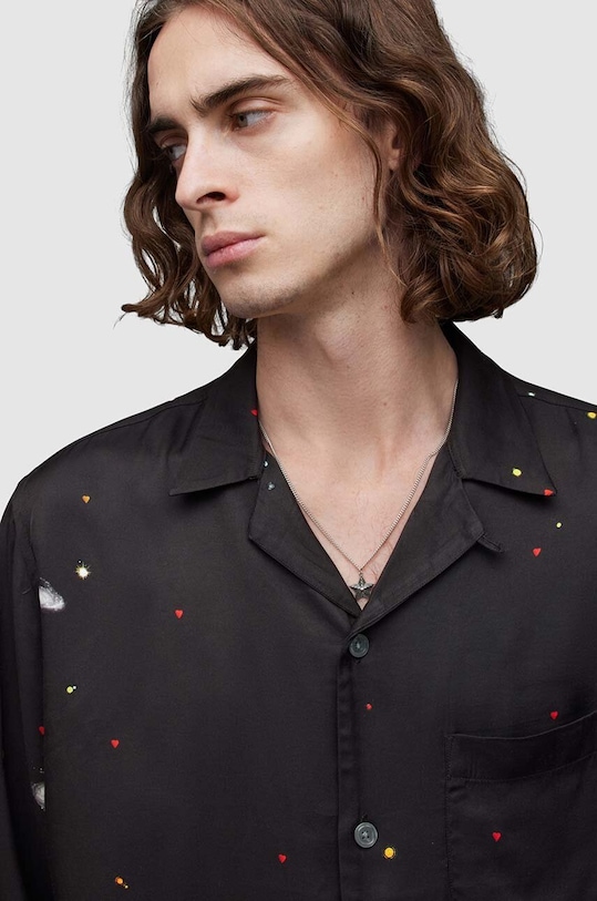 AllSaints camasa Galaxy MS200Z negru SS24