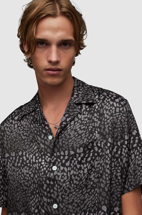 Košile AllSaints Cosmo MS214Z černá SS24