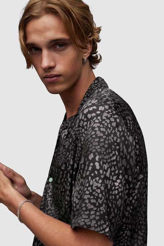 Îmbrăcăminte AllSaints camasa Cosmo MS214Z negru
