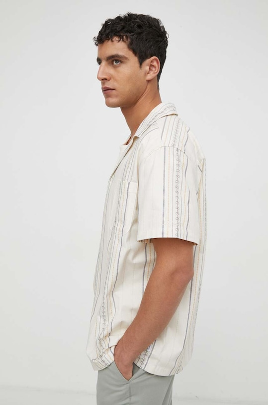 Bavlněná košile Les Deux béžová LDM401077