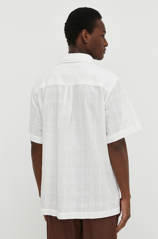 Odzież Les Deux koszula bawełniana LDM401081 biały