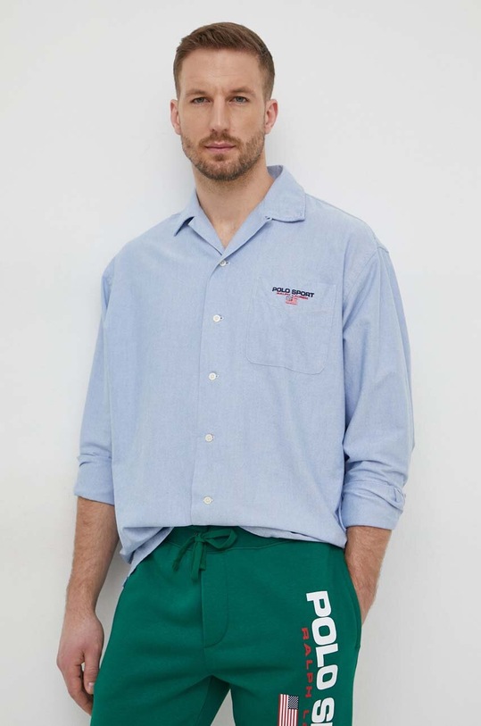 Polo Ralph Lauren koszula bawełniana klasyczny niebieski 710939158