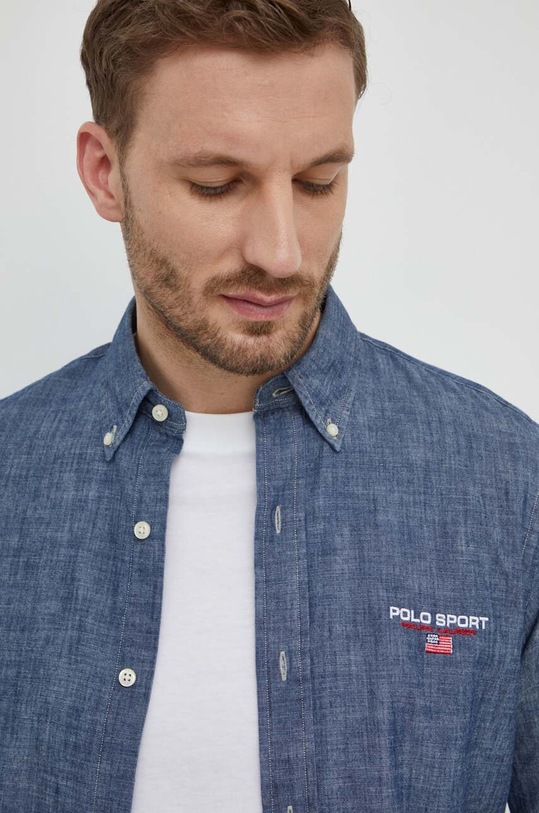 Polo Ralph Lauren cămașă din bumbac bleumarin 710939172