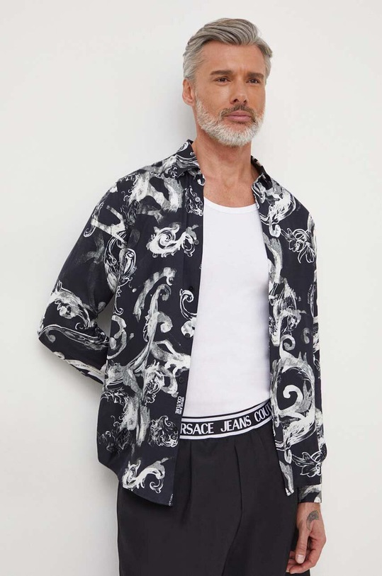Košeľa Versace Jeans Couture regular čierna 76GAL2R0