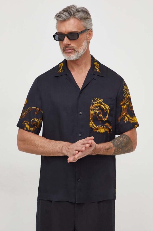 Oblečení Košile Versace Jeans Couture 76GAL2BW černá