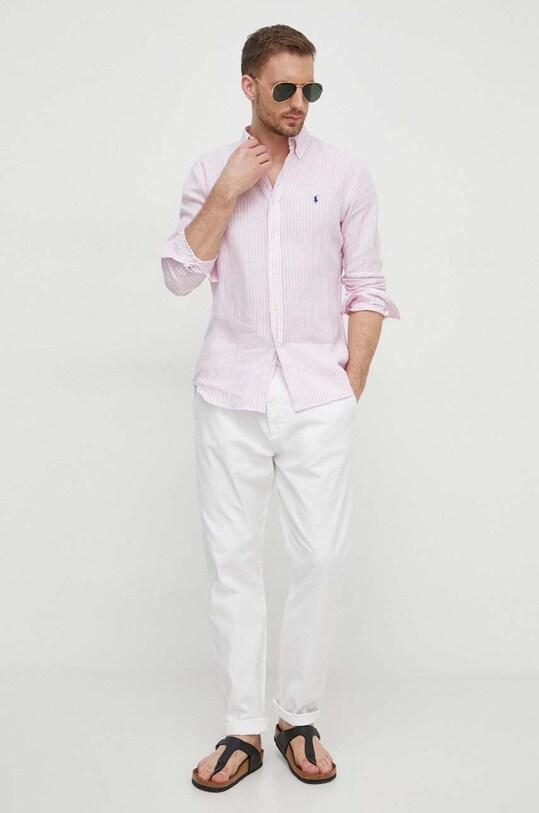 Ruházat Polo Ralph Lauren len ing 710873446 rózsaszín