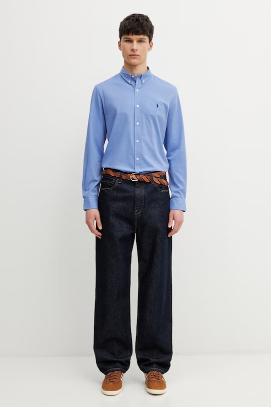 Košile Polo Ralph Lauren 710928254 modrá