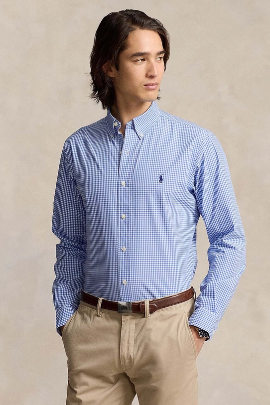 Polo Ralph Lauren camicia slim blu 710928254