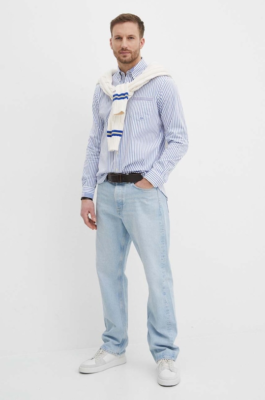 Ρούχα Βαμβακερό πουκάμισο Polo Ralph Lauren 710933748 μπλε