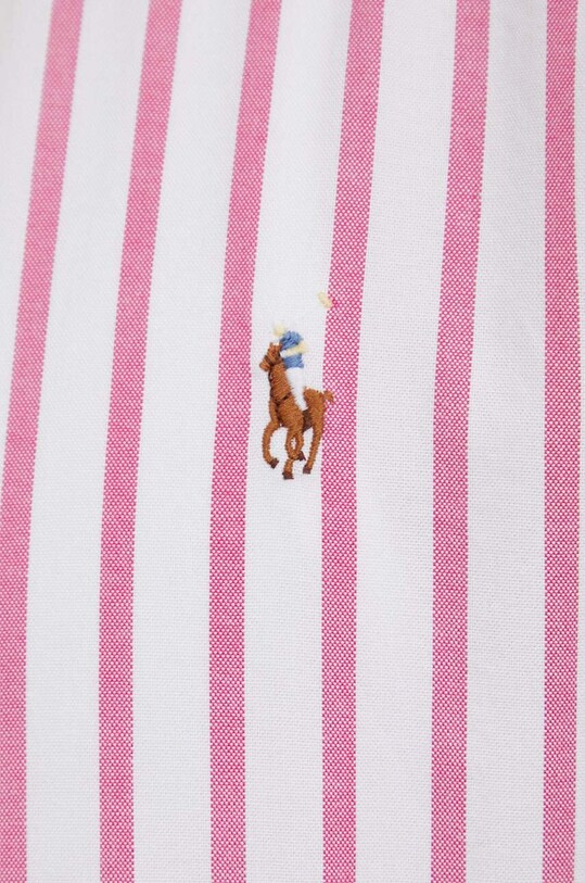 Polo Ralph Lauren camicia in cotone 710938684 rosa SS24