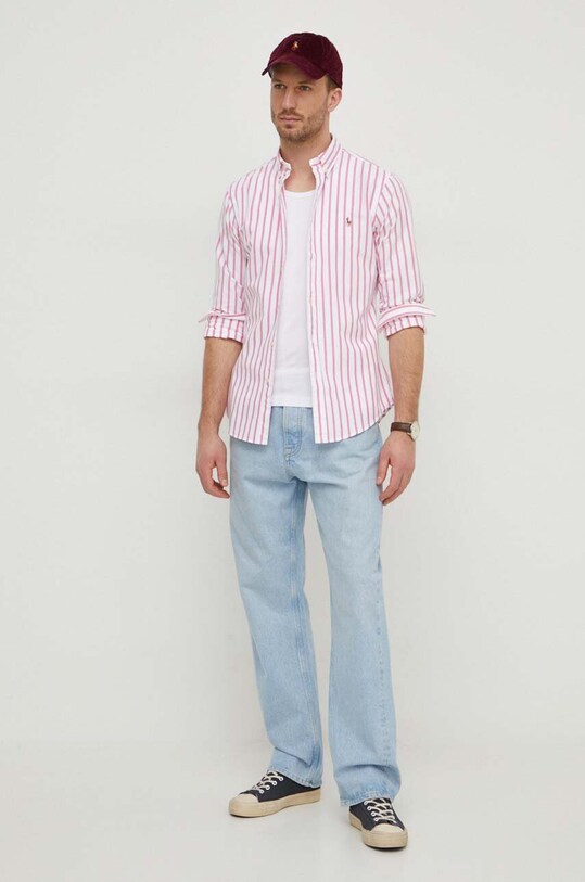 Abbigliamento Polo Ralph Lauren camicia in cotone 710938684 rosa