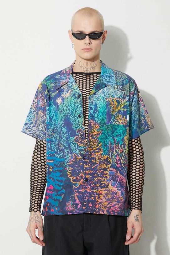 Billionaire Boys Club cămașă din bumbac Willderness scurt multicolor B23425