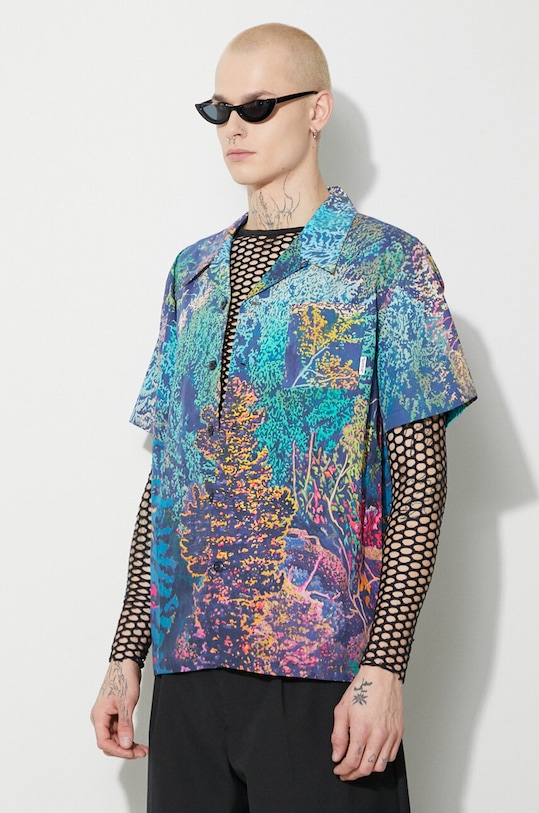 Billionaire Boys Club cămașă din bumbac Willderness multicolor B23425