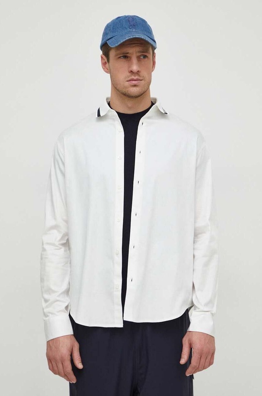 Armani Exchange koszula z elastanem beżowy 3DZCL6.ZN10Z